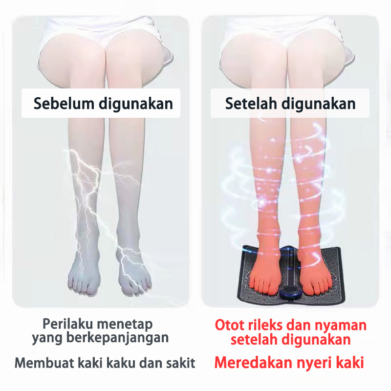 Alat Pijat Kaki Terapi Electric/Ems Foot Massager Original/Alat Terapi Kaki Akupunktur Pengisian Meningkatkan Sirkulasi Darah Meredakan Sakit（Dengan Remote Control）