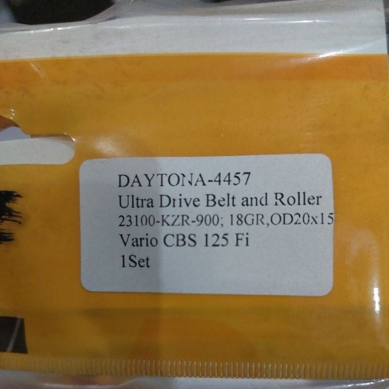 VANBELT V-BELT DAYTONA 4003 RACING ULTRA DRIVE VARIO 125 OLD CBS FI TYPE KZR 4457 PLUS ROLLER