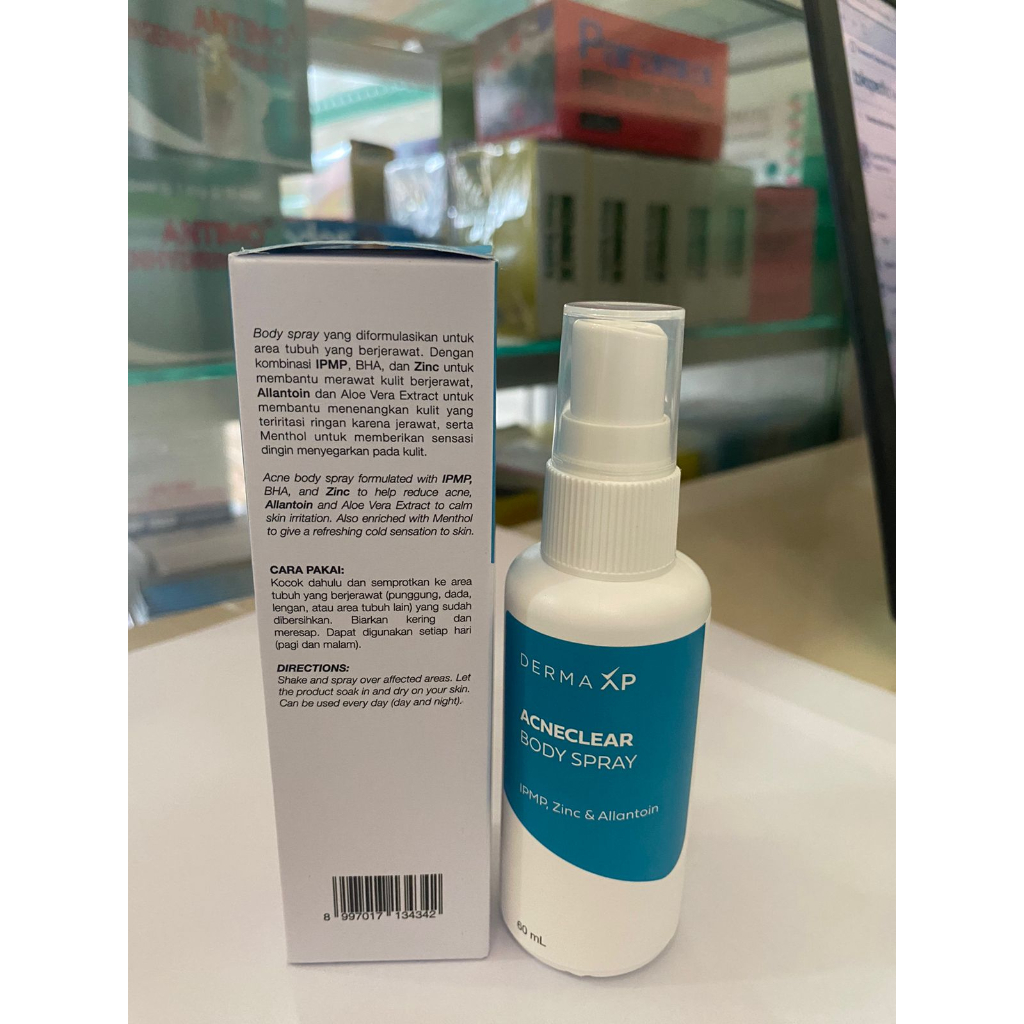 DermaXP Acneclear Body Spray 60ml / jerawat puggung