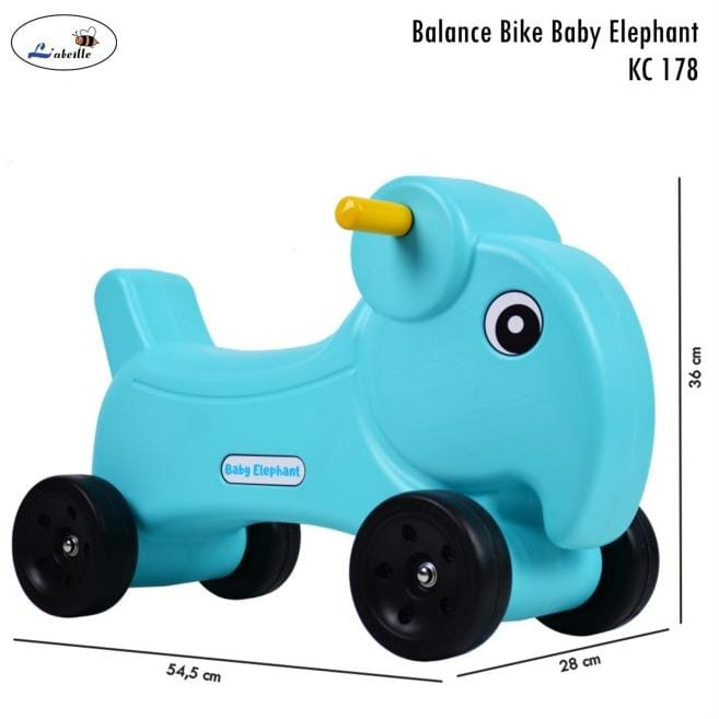 Labeille KC178 Baby Elephant Balance Bike - Ride On Sepeda Anak