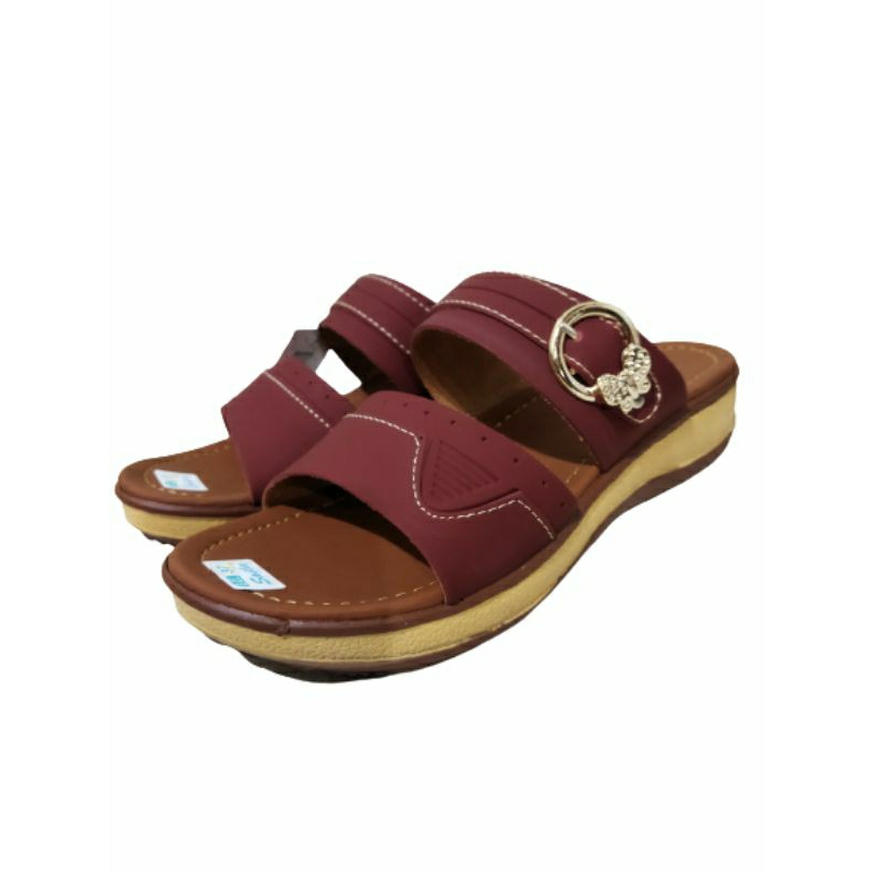 sandal wanita wedges hak 5cm ban dua terlaris motif 2 warna saila