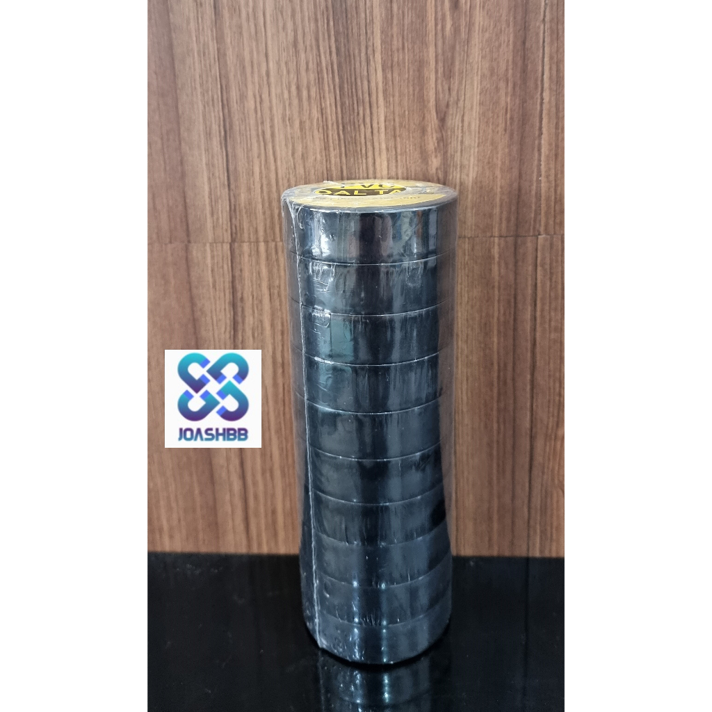 Lakban PVC Listrik 18mm x 17yard Hitam Goaltape