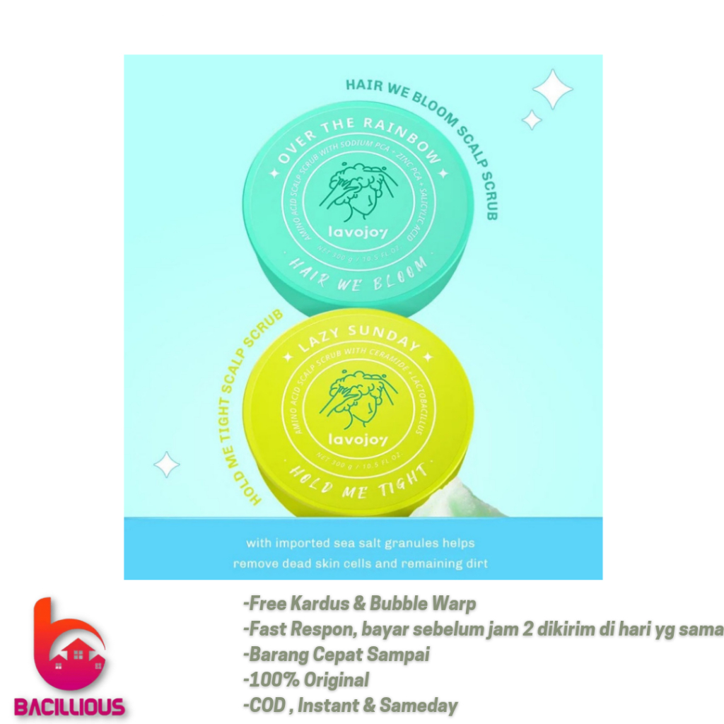 LAVOJOY Hair We Bloom Scalp Scrub Over the Rainbow & Hold Me Tight Scalp Scrub Lazy Sunday 300G