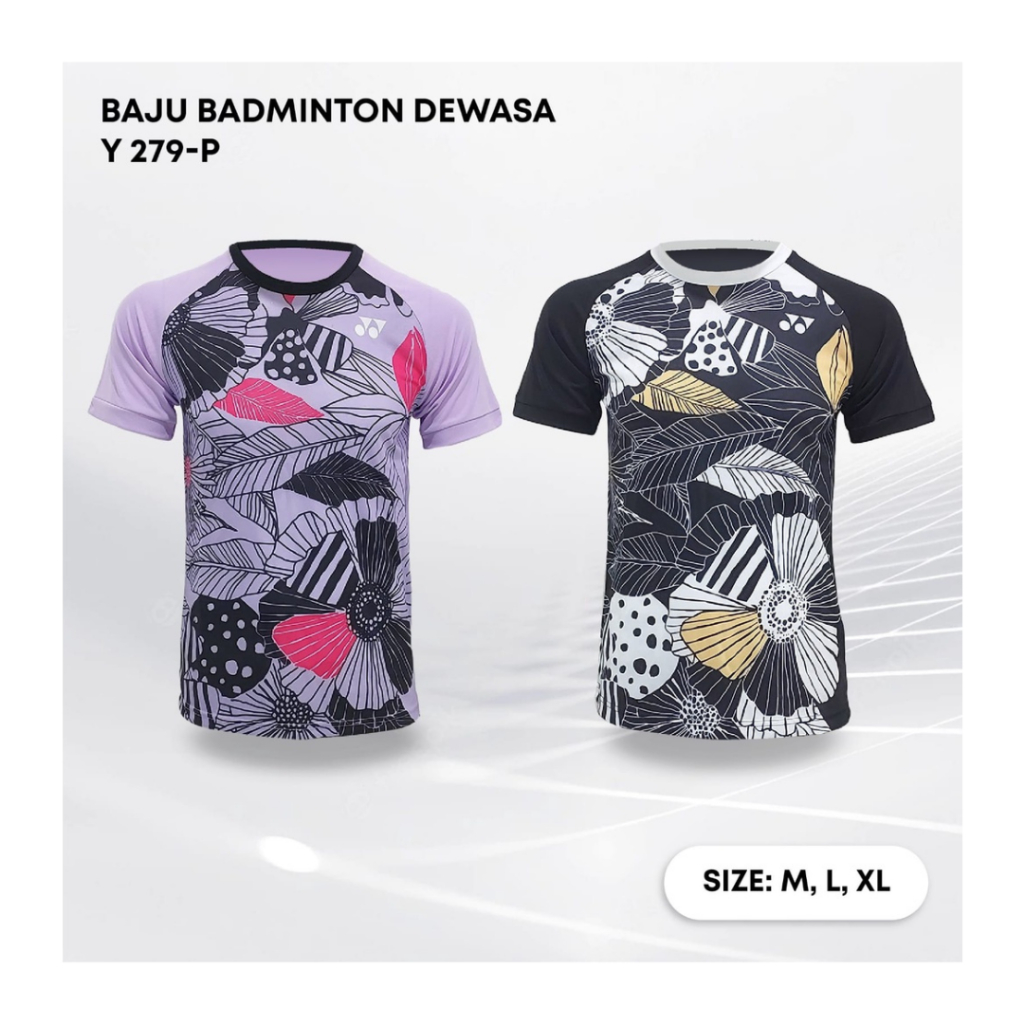 Kaos bulutangkis pria Y279 baju badminton atasan olahraga jersy wanita dewasa t-shirt outfit seragam kostum jersey casual suit pakaian jarsey oblong apparel sport jersi sudirman thomas uber cup bulu tangkis ungu polos