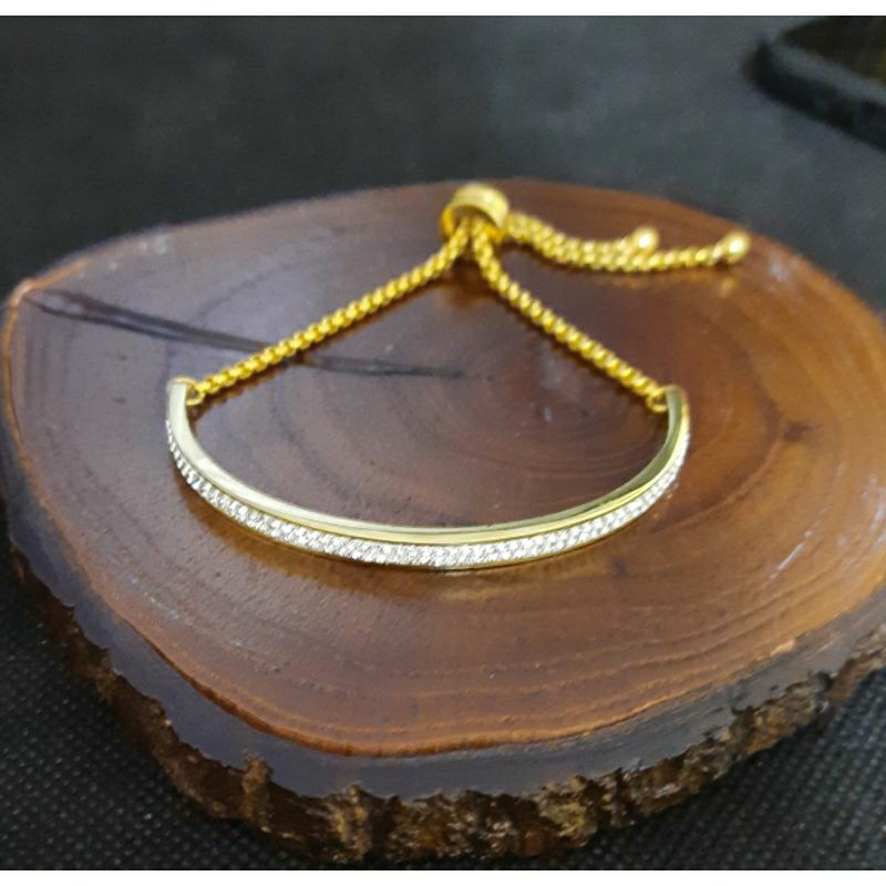 gelang serut wanita / gelang titanium asli