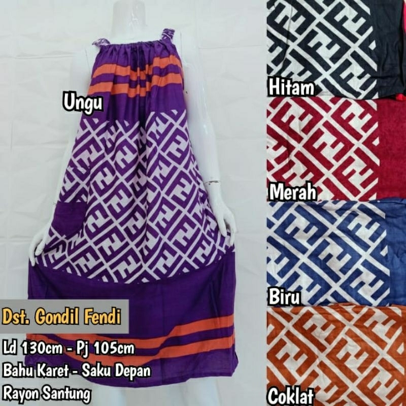 Daster Batik Jumbo Tanpa Lengan / Baju Tidur Wanita Yukensi Lekbong