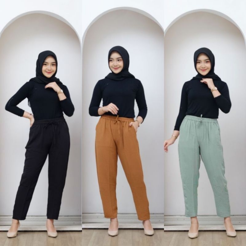 BAGGY PANTS CRINKLE AIRFLOW/CELANA CRINKLE PANJANG UNTUK BB 35/60 KG/CELAN BAGY AIRFLOW CRINKLE TERMURAH