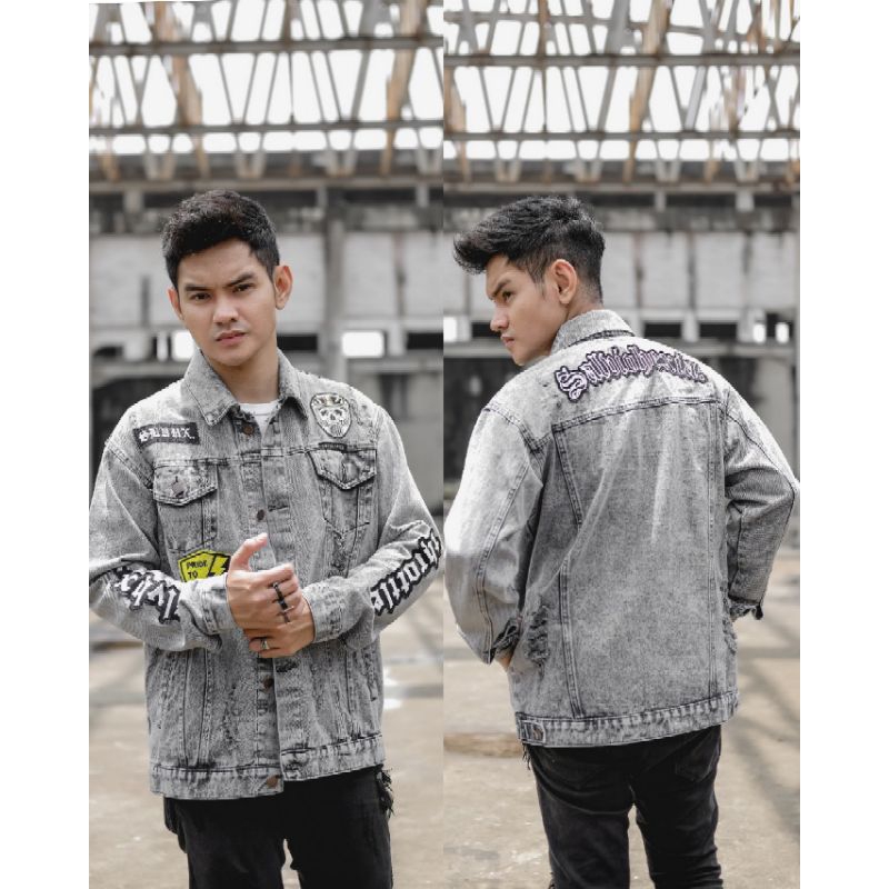 JAKET DENIM JAKET JEANS PRIA JAKET SANWASH