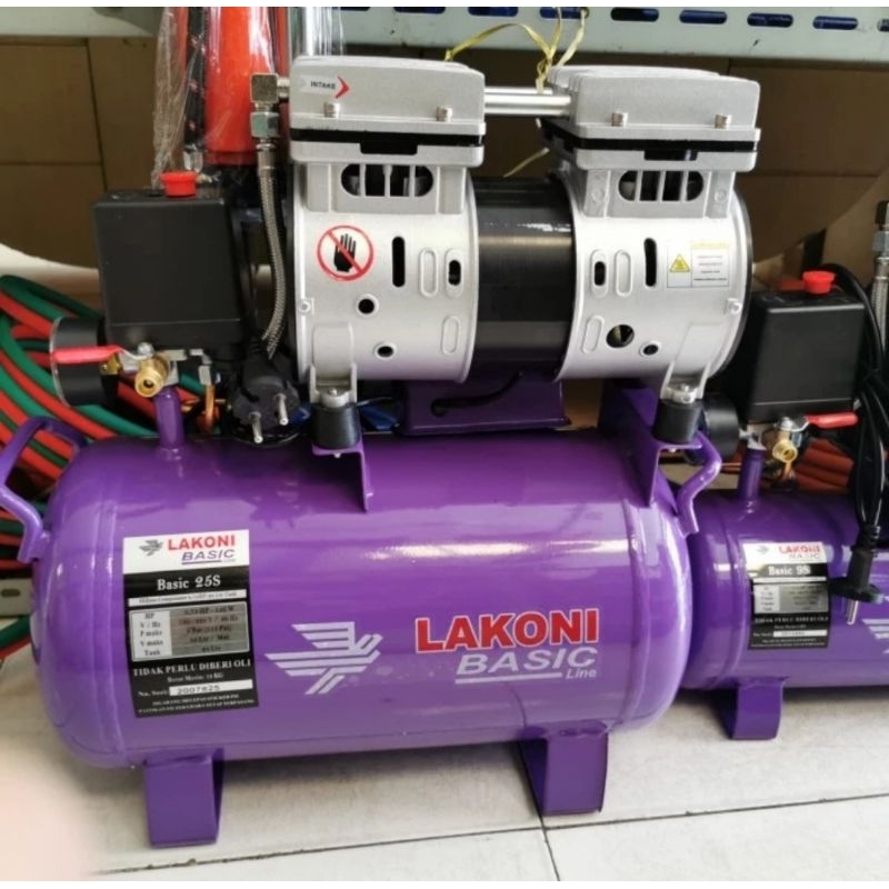 Mesin Kompresor LAKONI BASIC 25S Oiless Silent 3/4 HP 25s