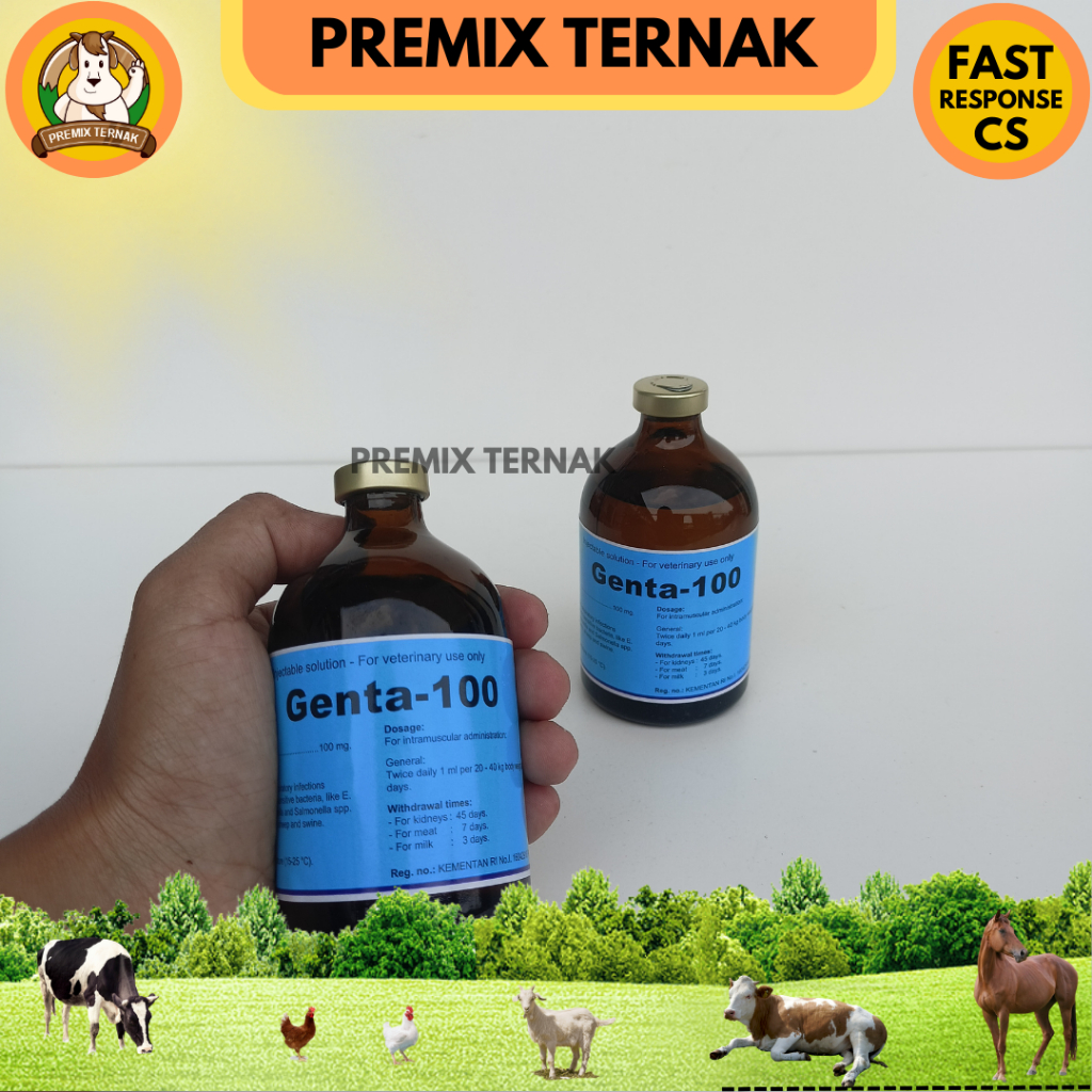 GENTA 100ml - Obat Pernafasan Pencernaan Pekencingan hewan - Like Nova Gentylo Sk genta Bio genta