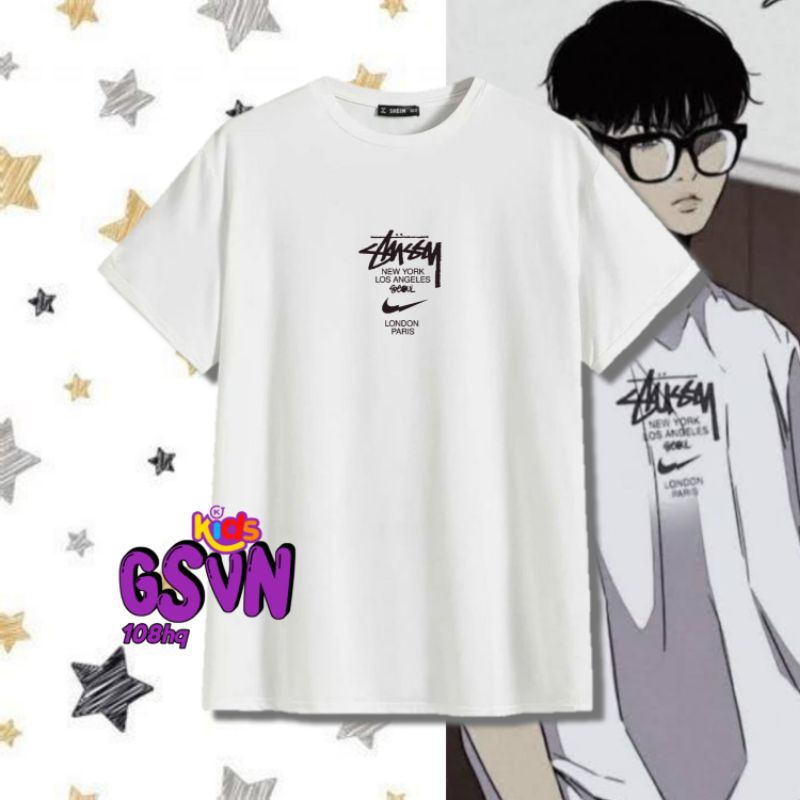 Kaos Pria Dewasa - Tshirt Jay Jo Stussy Windbreaker Style Jay Ju Humming Bird Crew Murah Lebay Unise