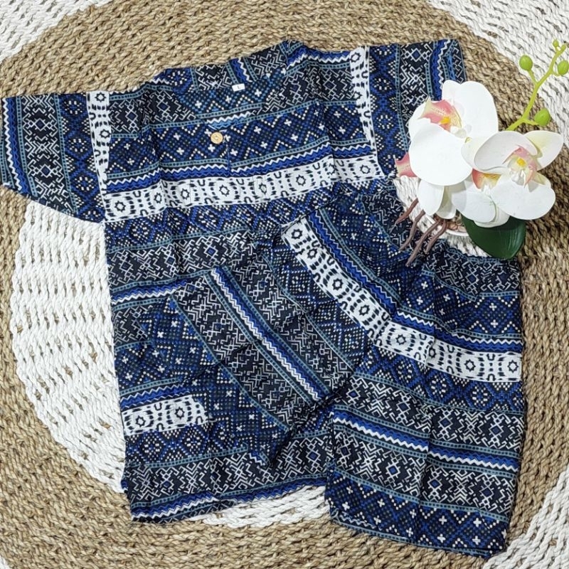 Setelan Baju Anak Motif Batik Bali Etnik Usia 1 - 6 tahun