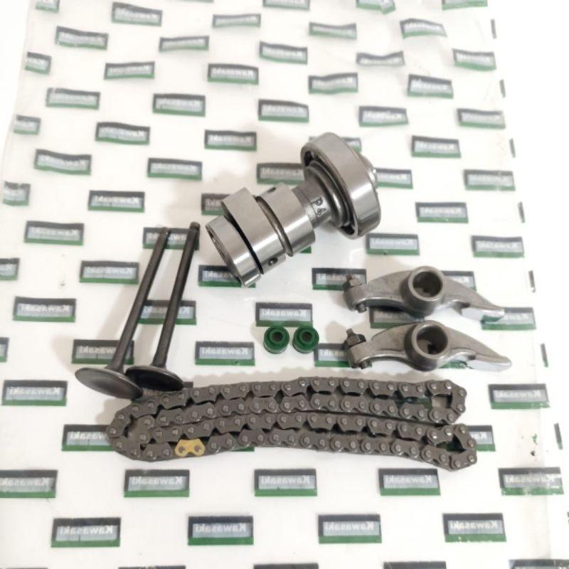 PAKET TURUN MESIN KLX 150 NOKEN AS PLATUK KLEP PAYUNG SEAL KLEP RANTAI KETENG KAWASAKI TERDIRI DARI  1pcs NOKEN AS KLX 2pcs PLATUK KLX IN EX 2pcs PAYUNG KLEP IN EX 2pcs SEAL KLEP 1pcs RANTAI KETENG