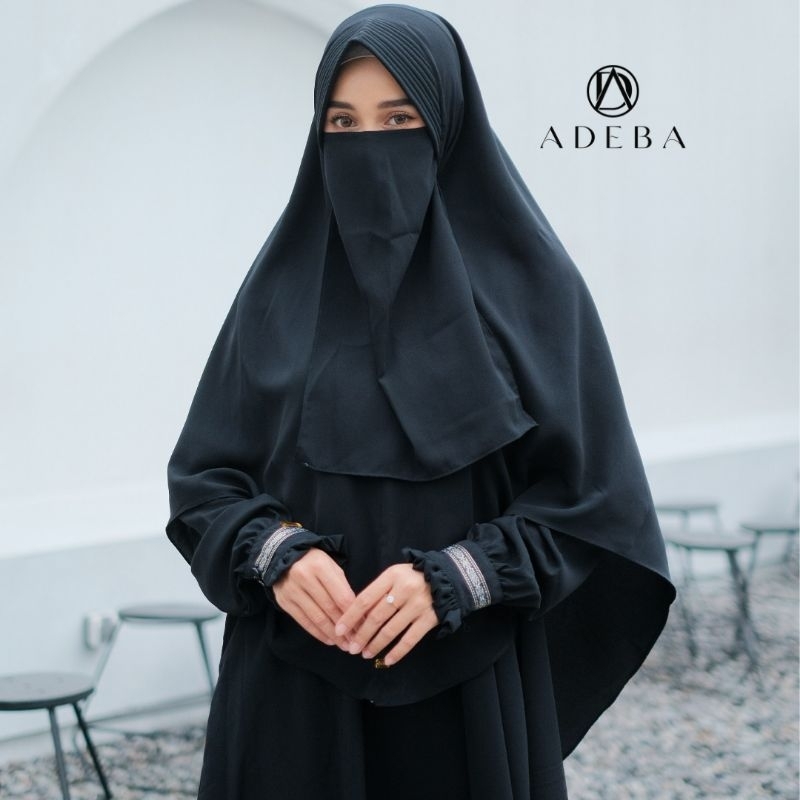 ADEBA - GAMIS CADAR JETBLACK GAMIS CADAR HITAM UNTUK UMROH