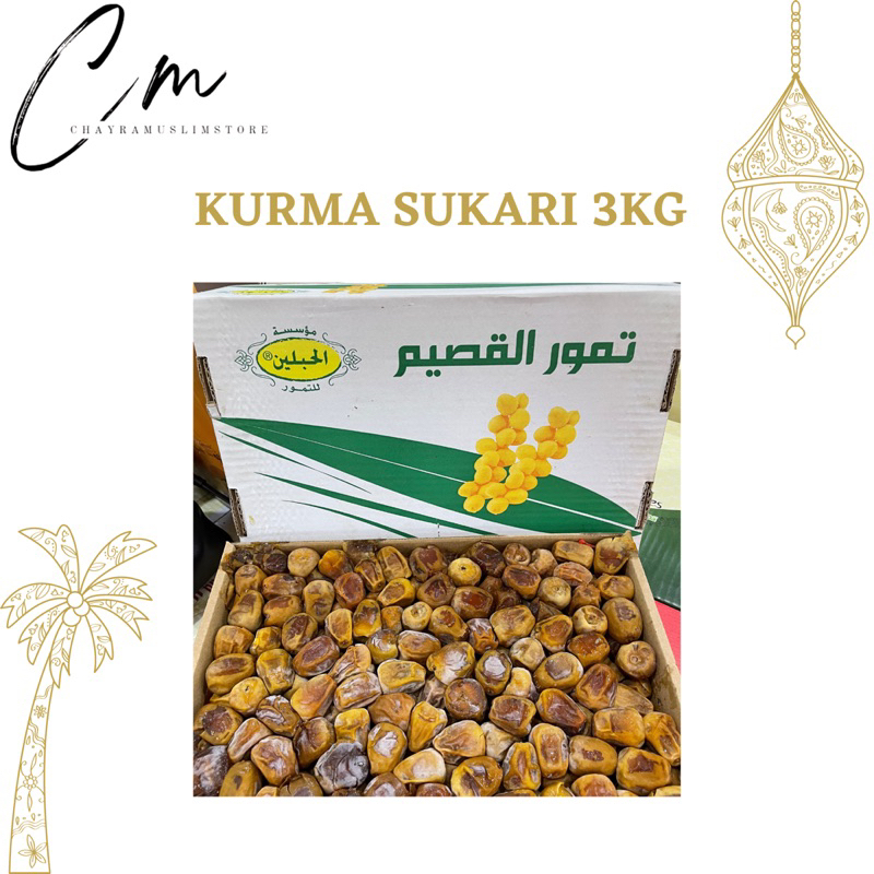 

Kurma Sukari Kurma Raja 3KG Sukari Basah Oleh Oleh Haji Dan umrah