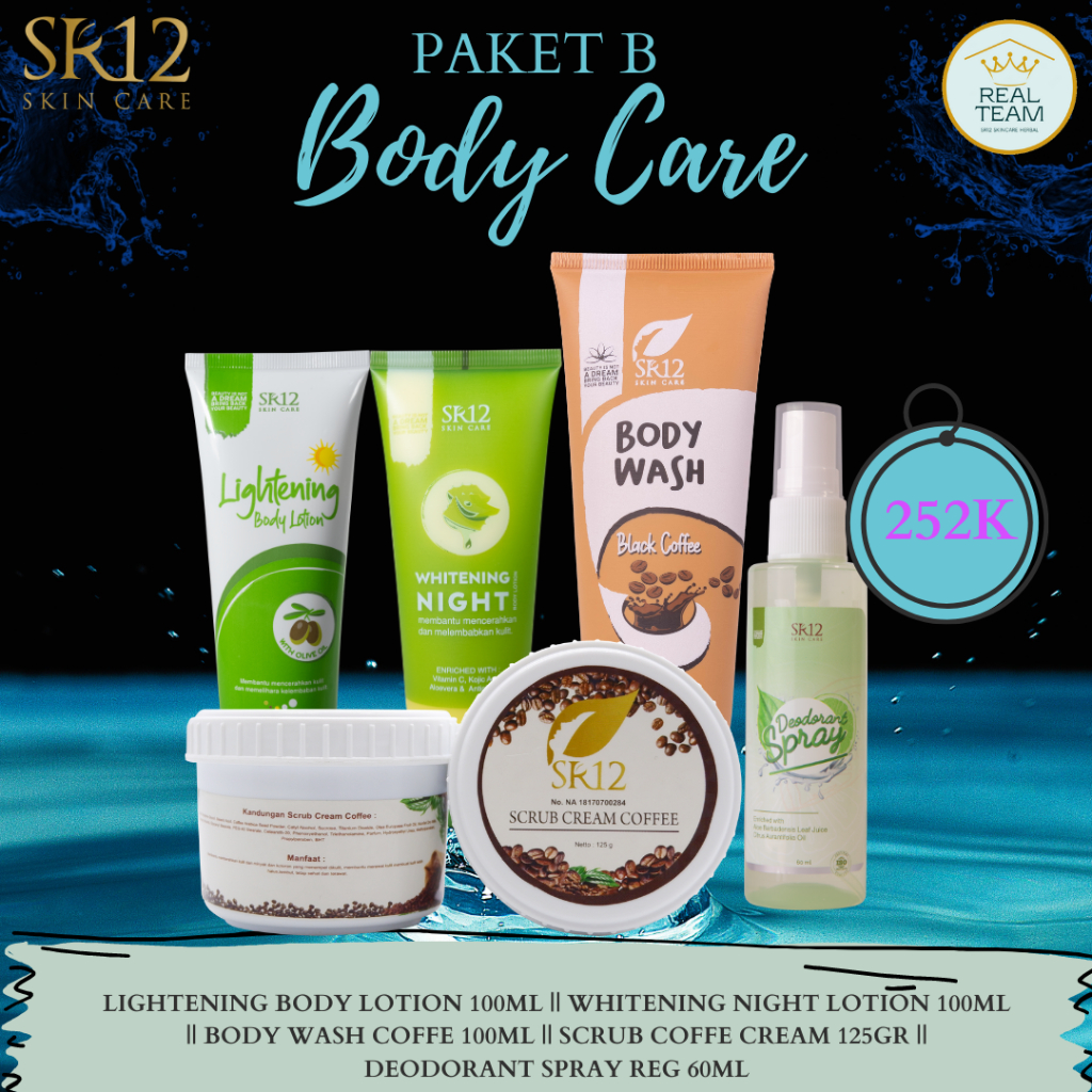 PAKET BODY CARE SR12 | PAKET PERAWATAN TUBUH BPOM | KOSMETIK SR12 | DEODORANT SPRAY SR12 | PAKET HAN