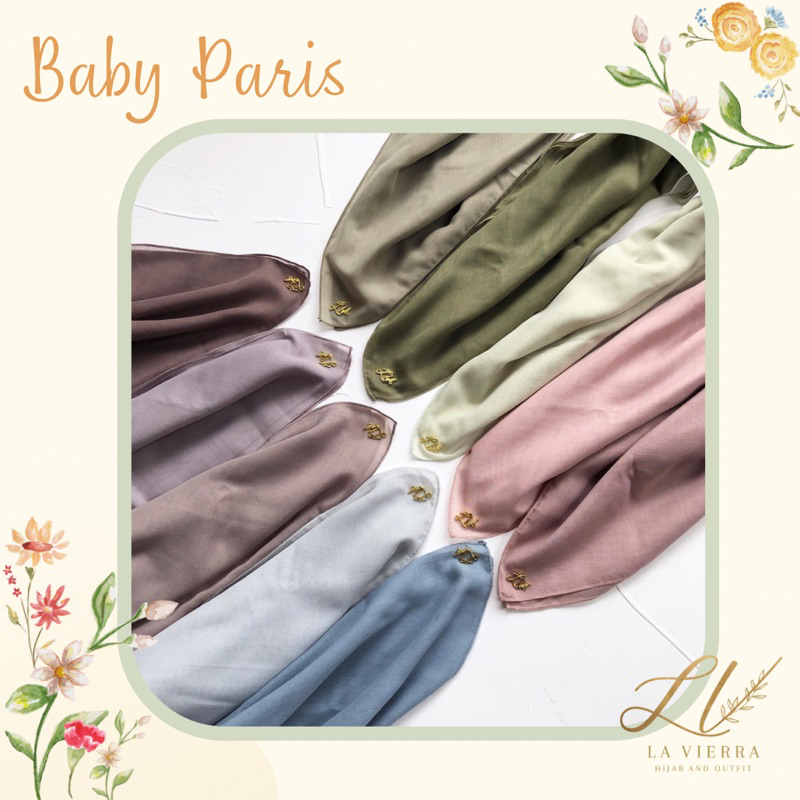 La Vierra - Jilbab Segiempat Baby Paris Jadul Original Premium Part 1
