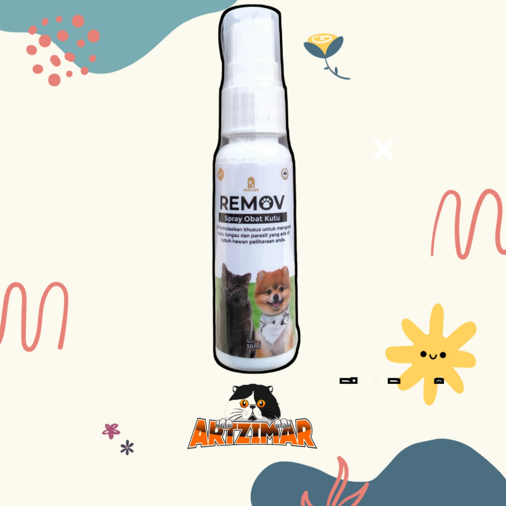 REMOV Spray Obat Kutu Kucing dan Anjing 30ml Obat Kutu Spray