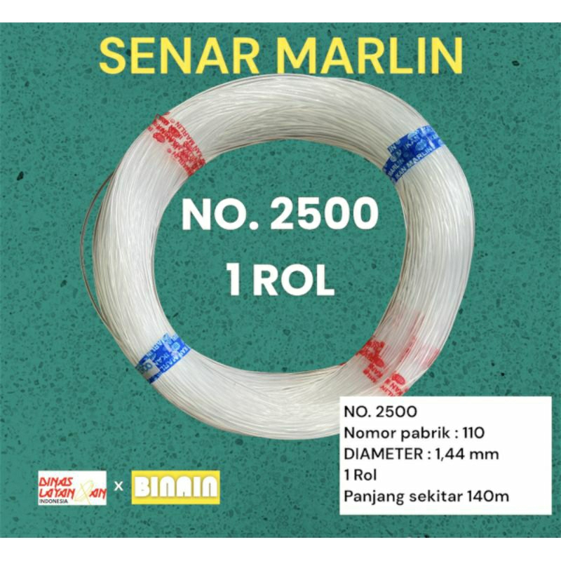senar layangan bening ukuran 2500 senar pancing nelayan