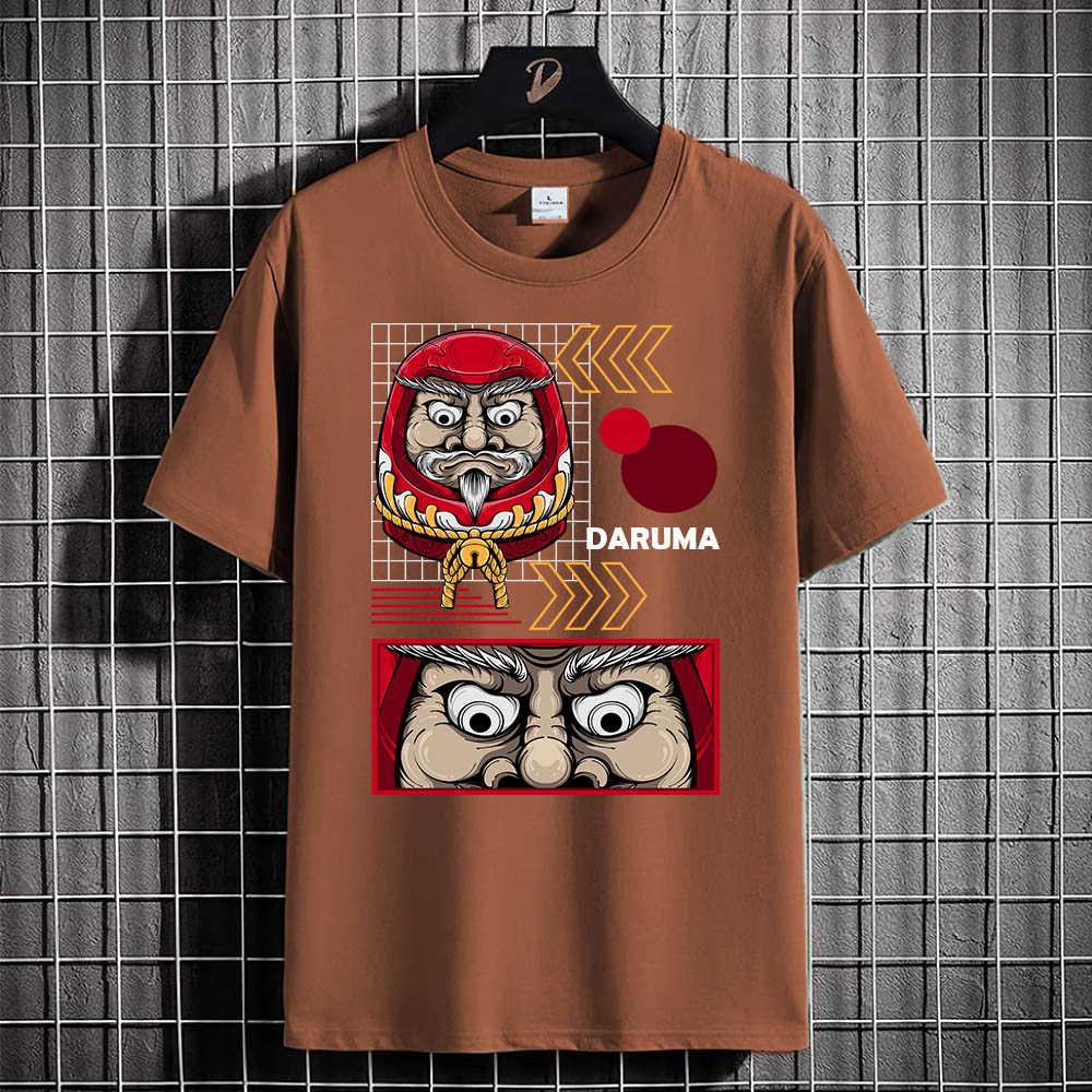 Kaos Tshirt Pria Baju DARUMA Distro Basic Lengan Pendek Cowok Kasual DTF