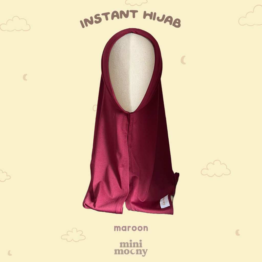 Mini Moony Instant Hijab Model Segitiga