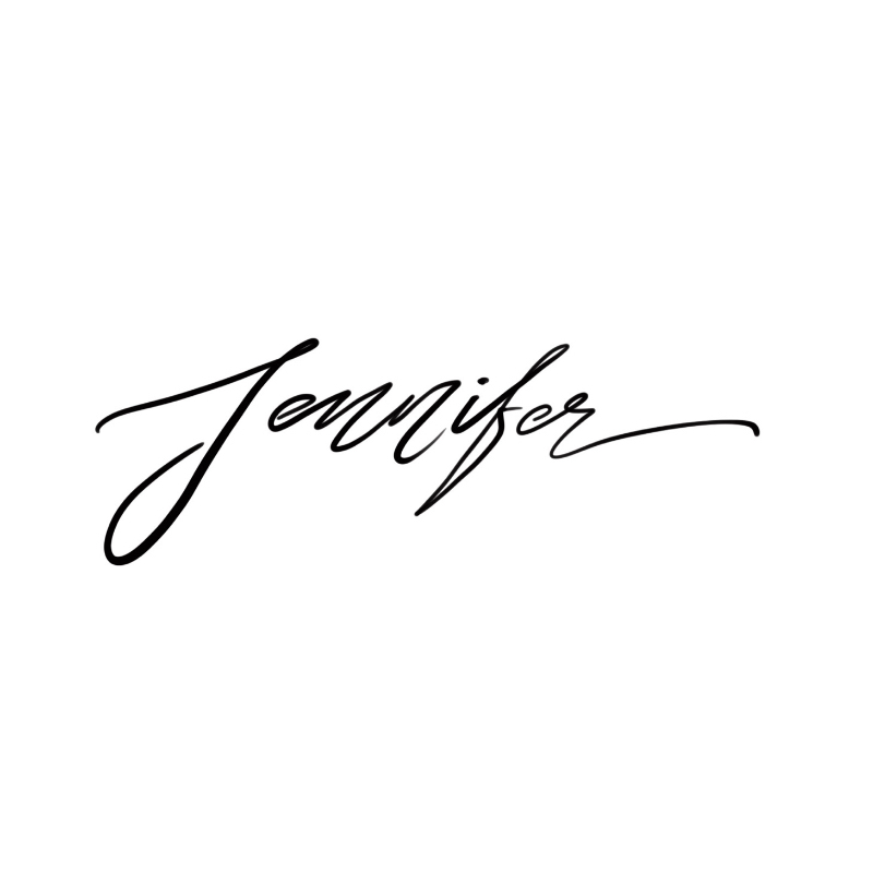 

Sticker Tulisan Tangan Kaligrafi, Handwritten Calligraphy nama Jennifer