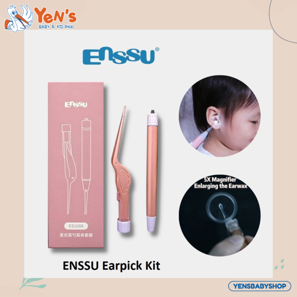 Enssu Earpick Led Kit / pembersih telinga bayi anak Led