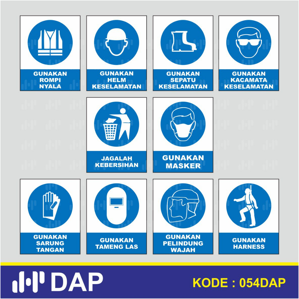 

054 - STIKER ANJURAN SAFETY K3 - 20 x 25 CM - VYNIL - TERBAIK
