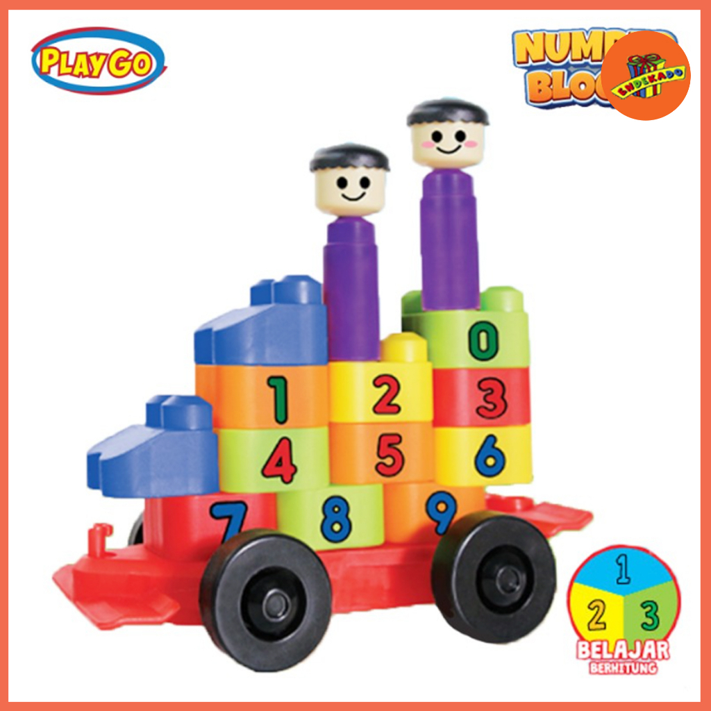 PlayGo Numbers - Angka Numeric Blocks Play-go Mainan Edukasi Blok Anak