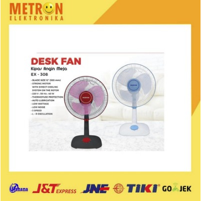 MASPION EX 308 - DESK FAN 12 IN KIPAS ANGIN DUDUK / EX308