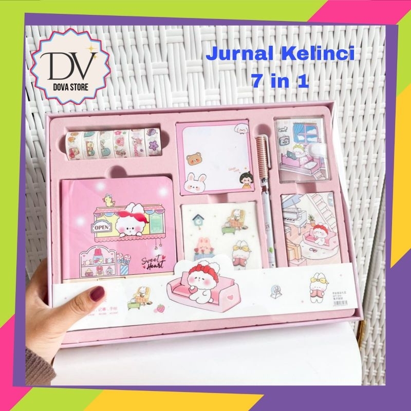 

JURNAL KELINCI 7 IN 1 JURNAL PAKET ALAT TULIS LUCU WARNA RANDOM