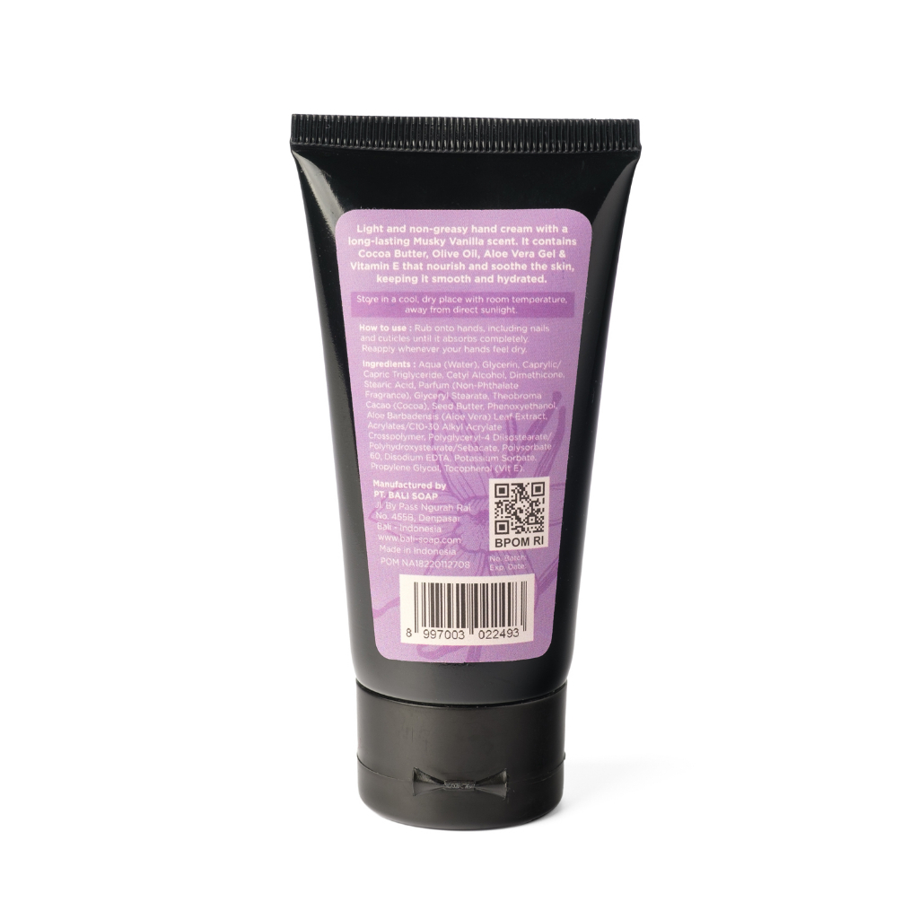 Bali Soap - Hand Cream Aromatik 50gr - Pelembab Tangan - Cepat Menyerap &amp; Tidak Lengket | BPOM &amp; Halal | NON SLS &amp; Paraben