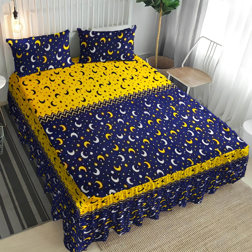 Sprei Ukuran 180X200/120X200 Bahan Katun Halus Singel/Queen/King Ready Stock Bisa COD