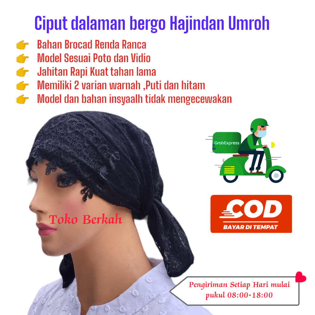Ciput bergo haji dan umroh brocade