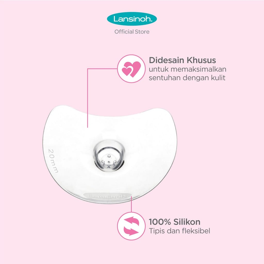 Lansinoh Nipple Shields 20mm / 24mm - Pelinung Puting Lecet