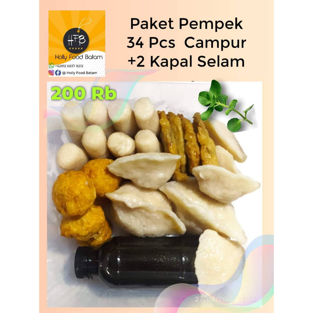 

Pempek Palembang Ikan Tenggiri Paket 34 Pcs + 2 kapal selam Cuko 350 Ml