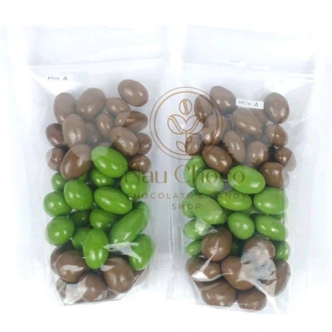 

Ciklat scandia mix A nauchoco coklat mede coklat almond coklat greentea almond murah grosir