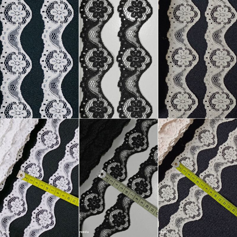 Renda bordir motif cantik (Per50cm)