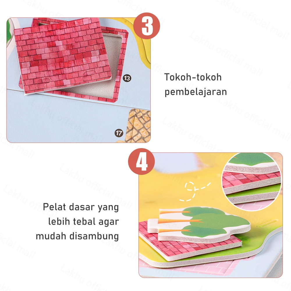 Puzzle 3D DIY Foam 666 mainan edukasi anak / 3D edukasi puzzle anak / Paper Foam