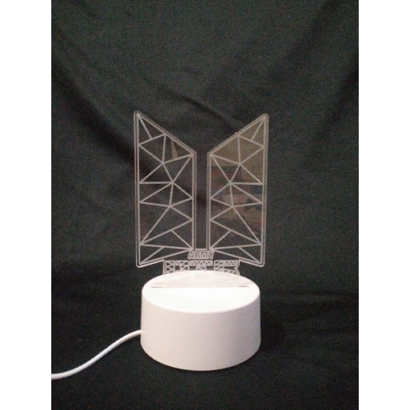 lampu akrilik bts / lampu akrilik custom / lampu tidur / lampu kpop / hadiah unik  / hadiah lucu / k