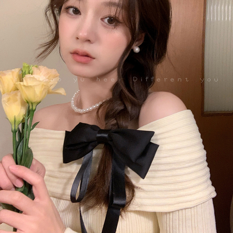 PITA RAMBUT RIBBON KOREA JEPIT Long DOUBLE BOW HAIRCLIP JEPITAN RIBBON PANJANG KLIP KOREA FAIRY DREAMY GIRLY FEMINIM WANITA CEWEK AKSESORIS HITAM PUTIH