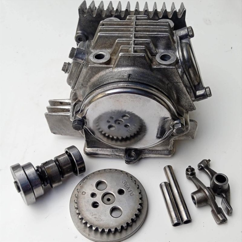 Original Set Blok Kop Silinder Head Suzuki Shogun R 110 New dan Kebo JAPAN Ori Second Klep 25 22 Cyl