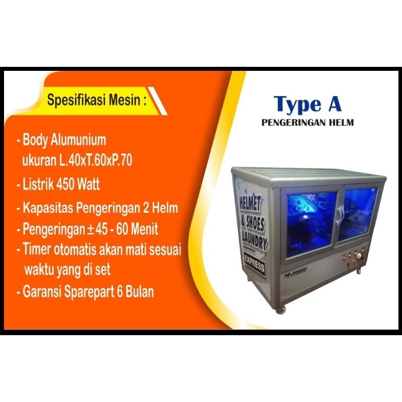 (FREEONGKIR)Mesin Pengering Helm TYPE A