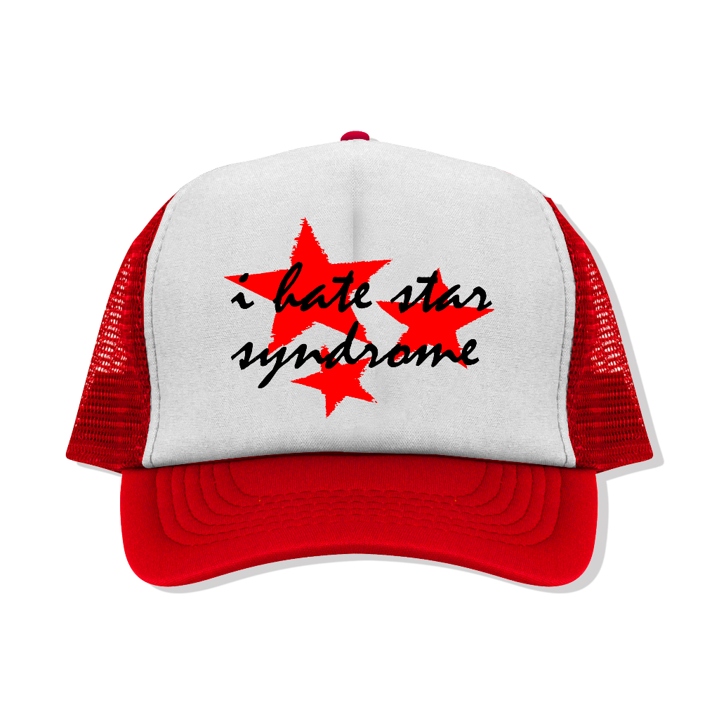 Topi Jaring Lazyscratch - Star Syndrome Red And white