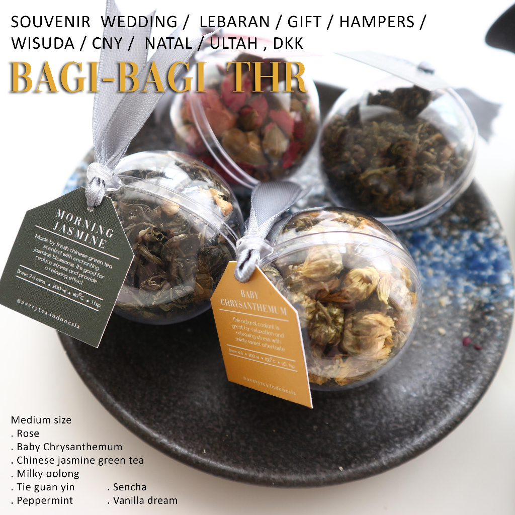 

TEA BALL/ souvenir / hampers / teh / hadiah murah/ MEDIUM - LARGE SIZE