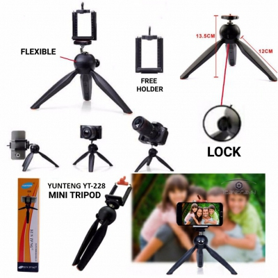 DYNAMIC-Tripod Mini Yunteng + Holder U YT-228 / YT 228