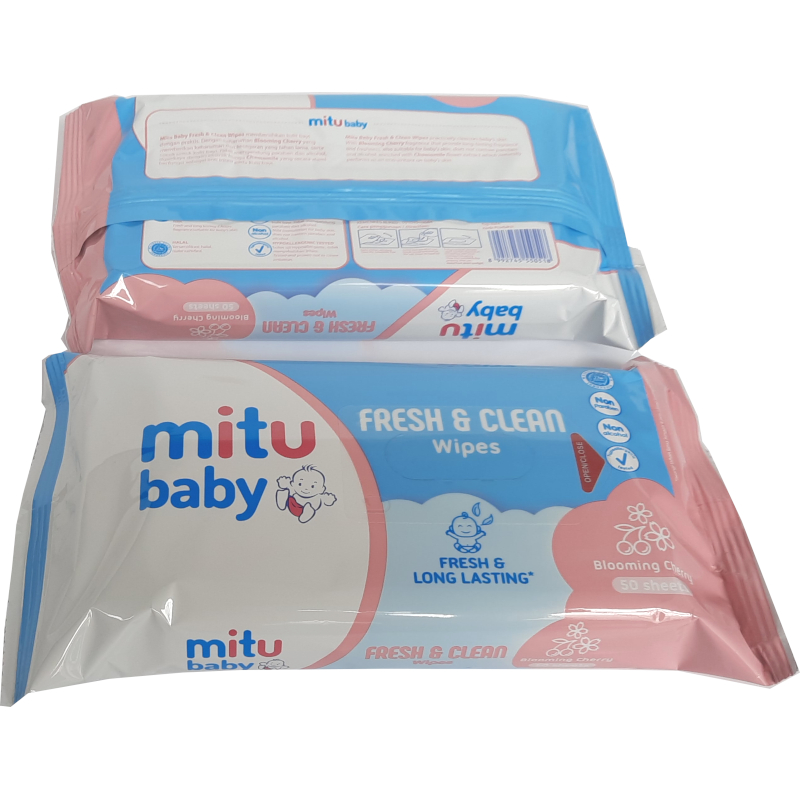 Tisu Basah Bayi MITU Baby Wipes 50 sheets tissue Fresh &amp; clean