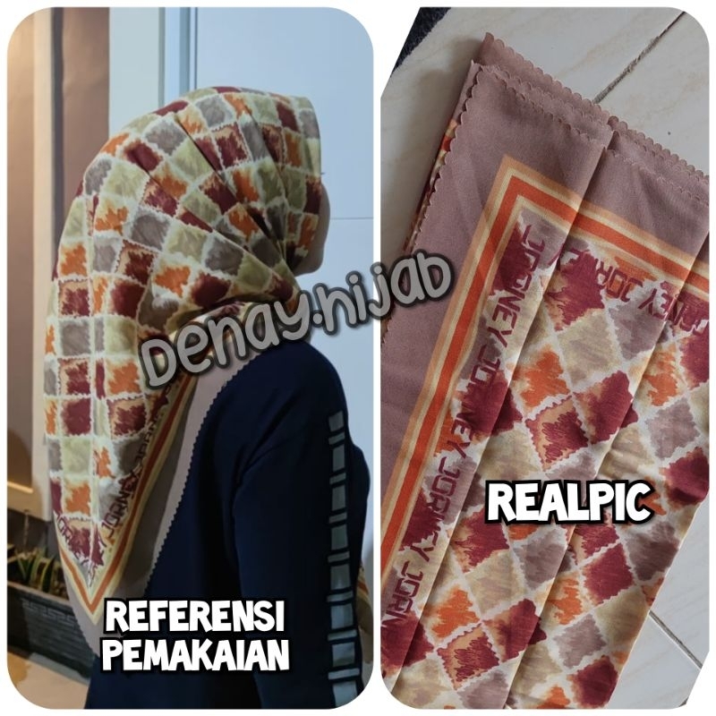 NUANSA TERAKOTA hijab segiempat denay voal motif semarang