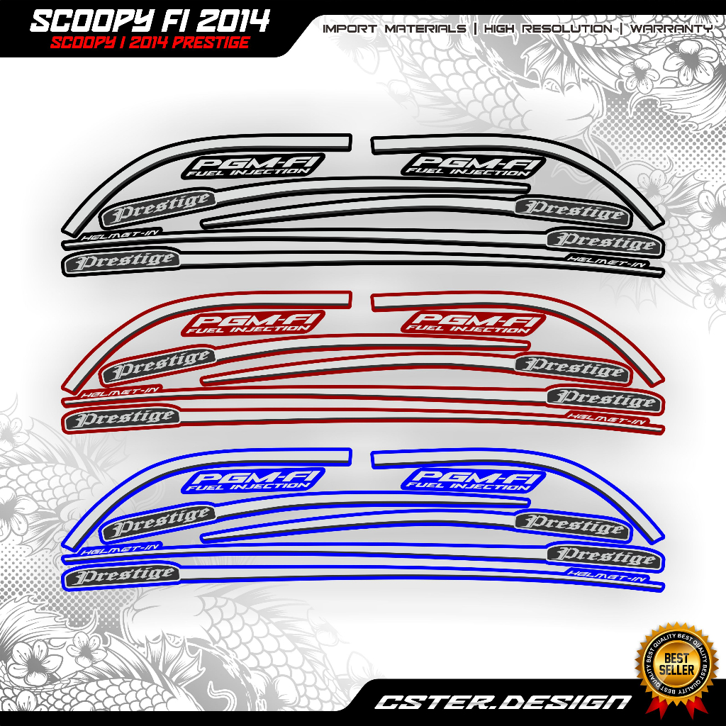 STRIPING SCOOPY FI scoopy i 2014 prestige