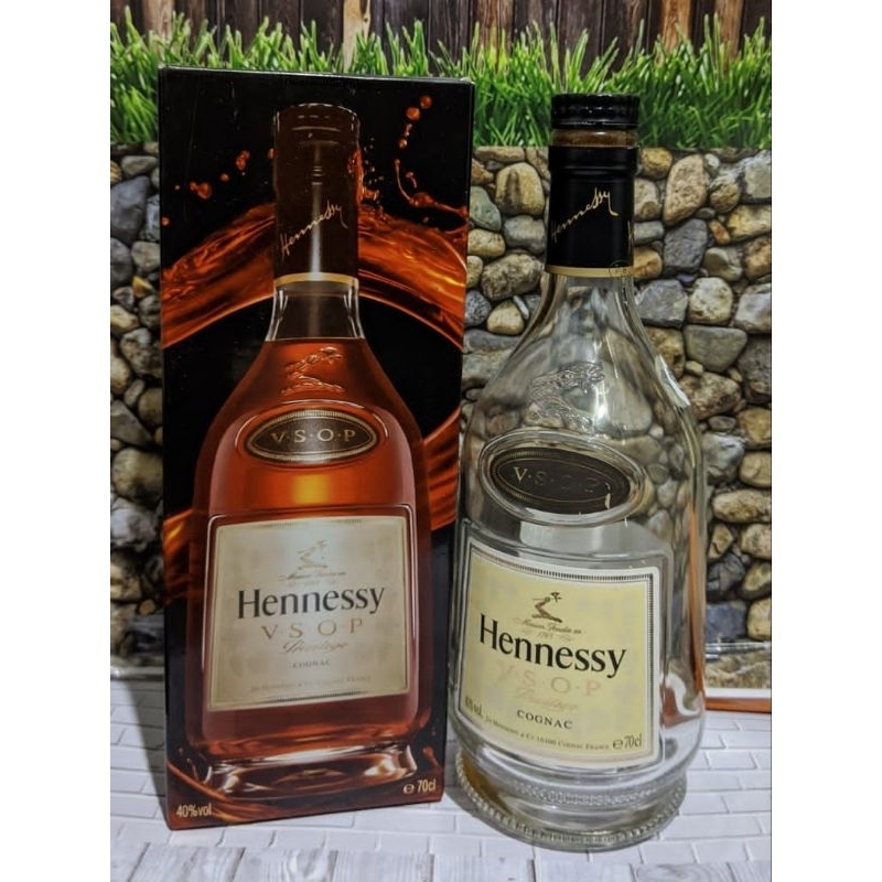 Botol bekas minuman import Hennessy VSOP, Hiasan rumah, pajangan rumah, koleksi pajangan